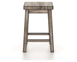Canadel Champlain Block Stool in Heritage Nature, back view