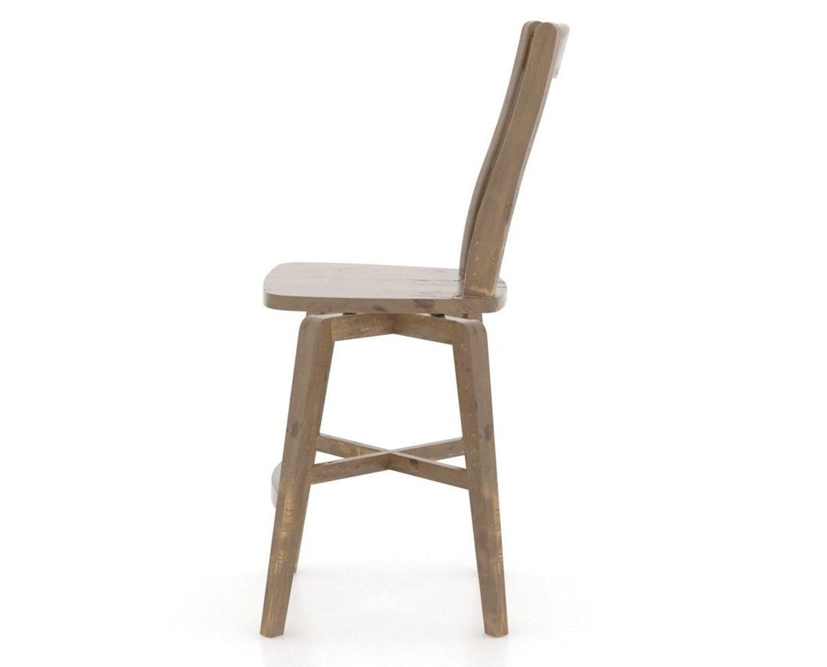 Canadel Champlain Counter Stool in Pecan Washed, side view