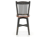 Canadel Champlain Counter Stool in Black and Spice Washed, back view