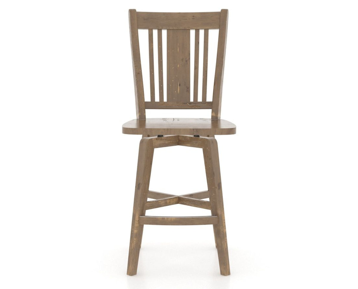 Canadel Champlain Lloyd Counter Stool in Pecan Washed, front view