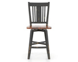 Canadel Champlain Lloyd Counter Stool in Black and Spice Washed, front view