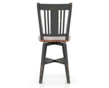 Canadel Champlain Lloyd Counter Stool in Black and Spice Washed, back view