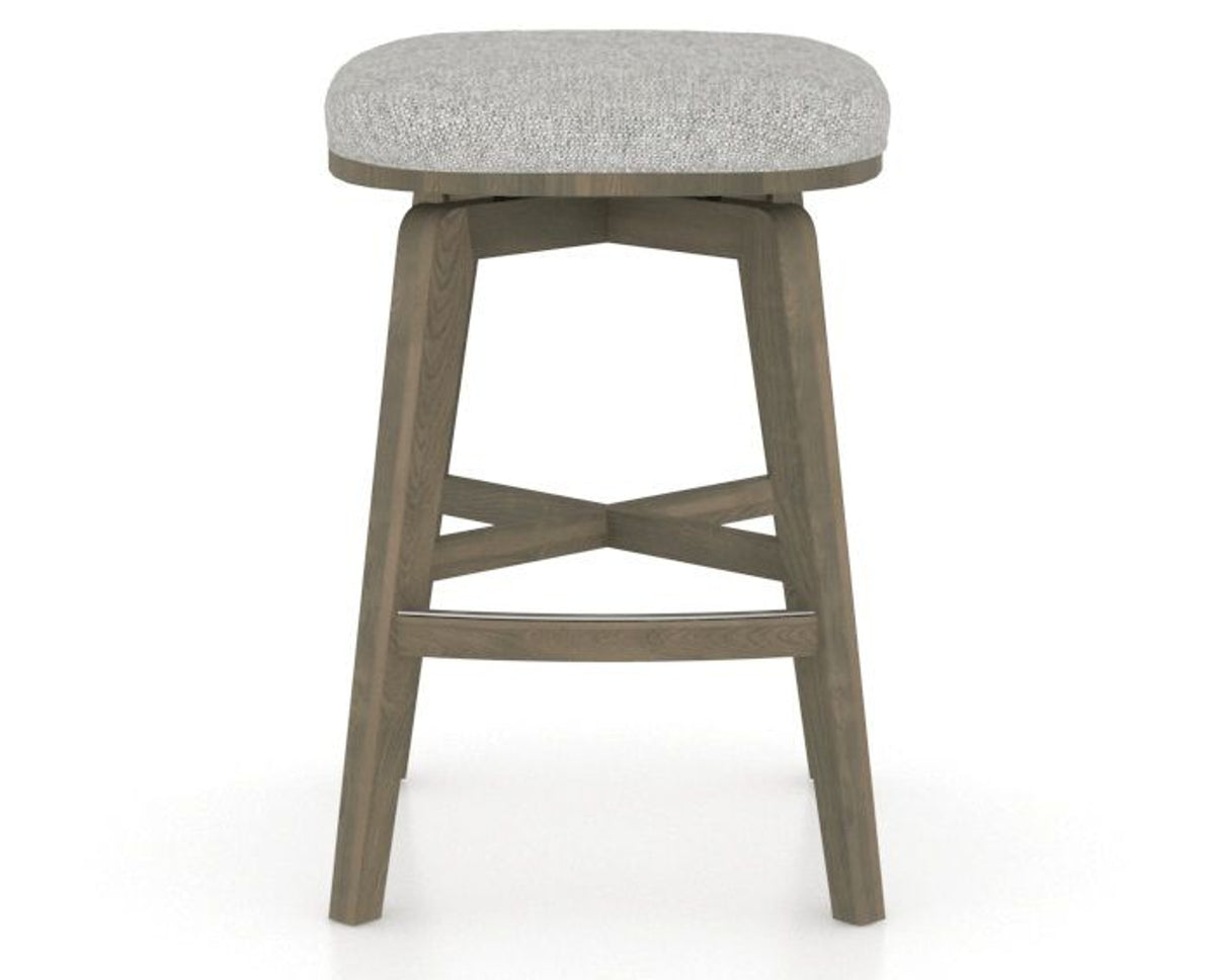 Canadel Stump Counter Stool in Shadow, 7C Fabric, front view
