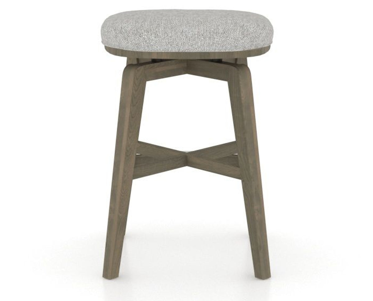 Canadel Stump Counter Stool in Shadow, 7C Fabric, back view
