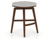 Canadel Stump Counter Stool in Cognac Washed, 7C Fabric, three-quarter view