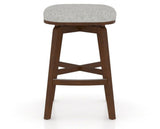 Canadel Stump Counter Stool in Cognac Washed, 7C Fabric, front view