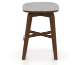 Canadel Stump Counter Stool in Cognac Washed, 7C Fabric, side view