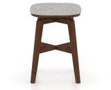 Canadel Stump Counter Stool in Cognac Washed, 7C Fabric, back view