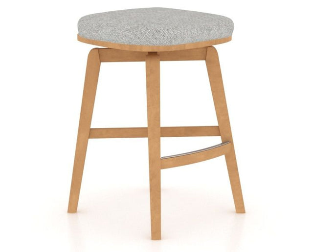 Canadel Stump Counter Stool in Caramel Washed, 7C Fabric, three-quarter view