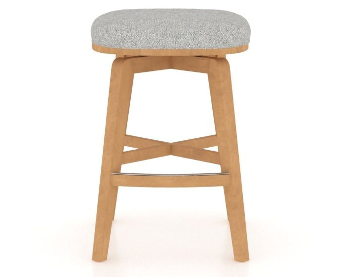 Canadel Stump Counter Stool in Caramel Washed, 7C Fabric, front view