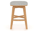 Canadel Stump Counter Stool in Caramel Washed, 7C Fabric, front view