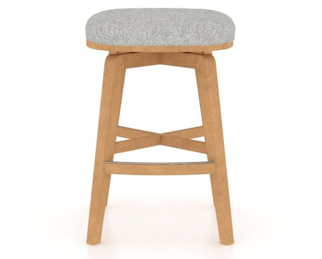 Canadel Stump Counter Stool in Caramel Washed, 7C Fabric, front view