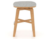 Canadel Stump Counter Stool in Caramel Washed, 7C Fabric, side view