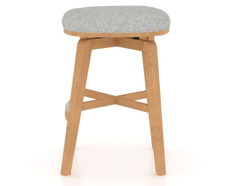 Canadel Stump Counter Stool in Caramel Washed, 7C Fabric, side view