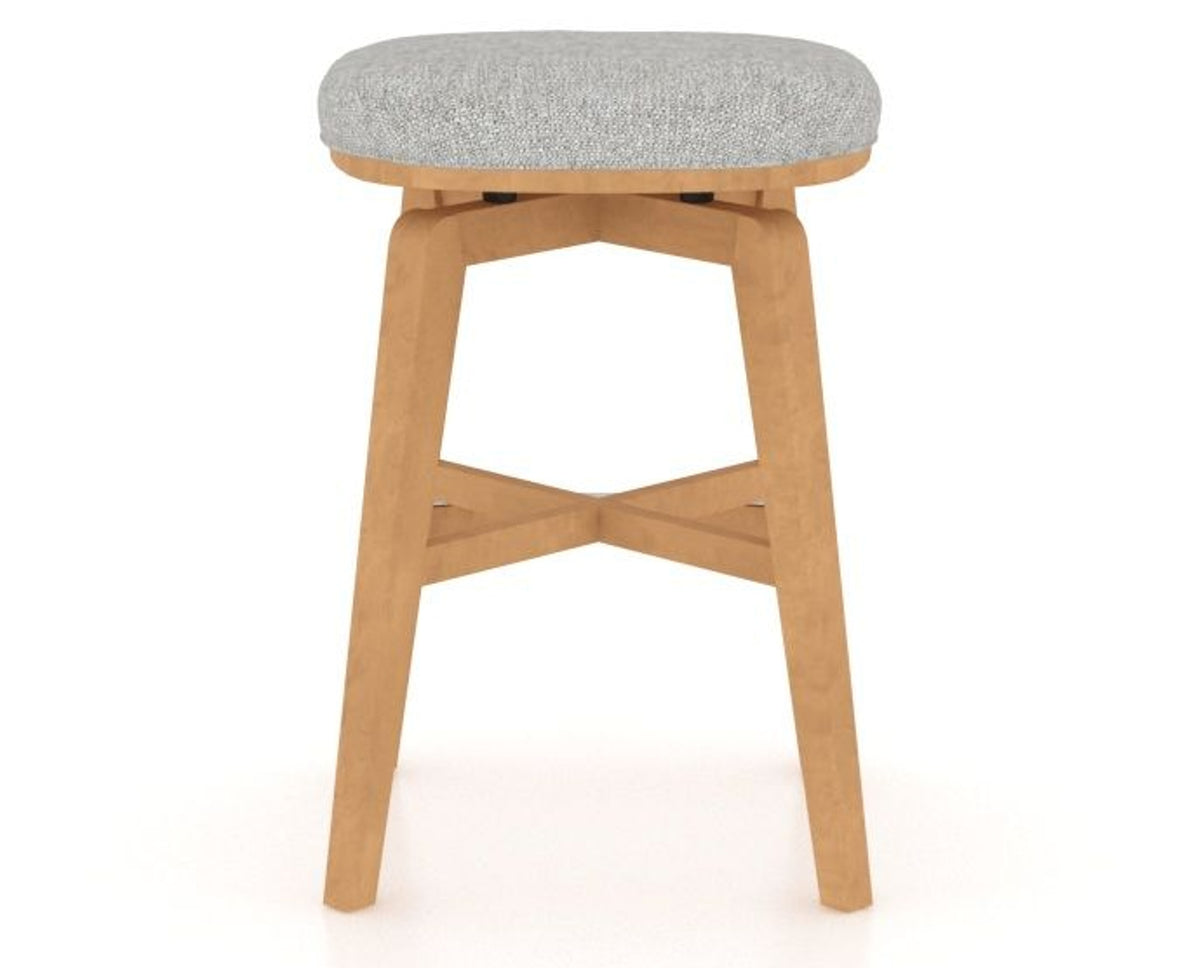 Canadel Stump Counter Stool in Caramel Washed, 7C Fabric, back view