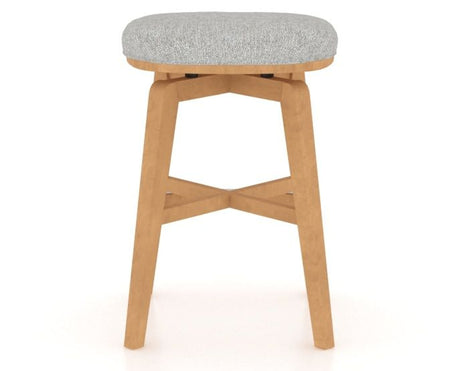 Canadel Stump Counter Stool in Caramel Washed, 7C Fabric, back view