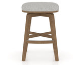 Canadel Stump Counter Stool in Pecan Washed, 7C Fabric, front view