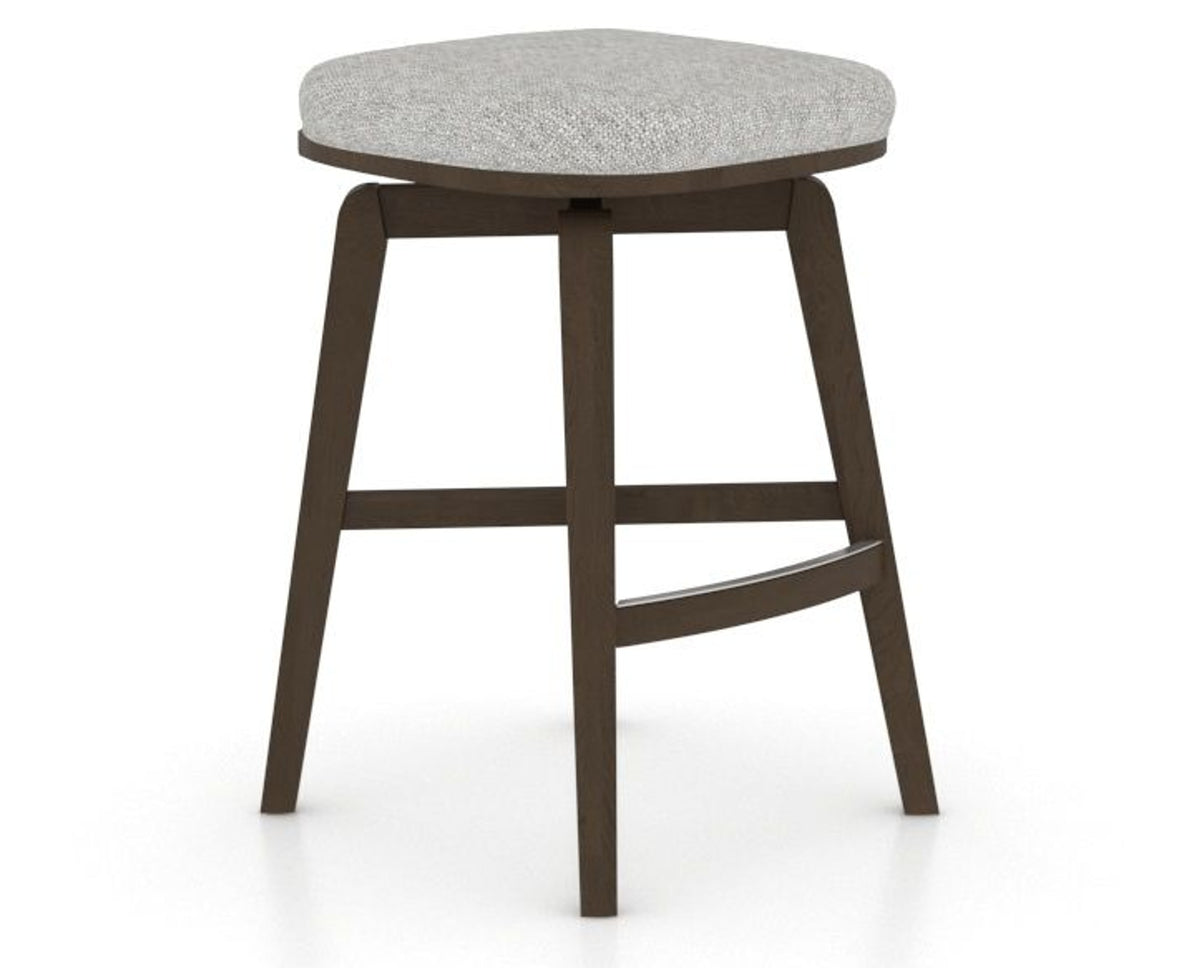 Canadel Stump Counter Stool in Hazelnut Washed, 7C Fabric, three-quarter view
