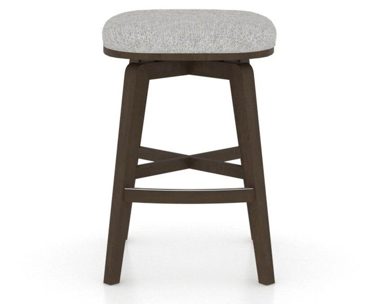 Canadel Stump Counter Stool in Hazelnut Washed, 7C Fabric, front view