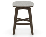 Canadel Stump Counter Stool in Hazelnut Washed, 7C Fabric, front view