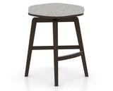 Canadel Stump Counter Stool in Davy's Grey, 7C Fabric, three-quarter view