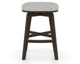 Canadel Stump Counter Stool in Davy's Grey, 7C Fabric, front view