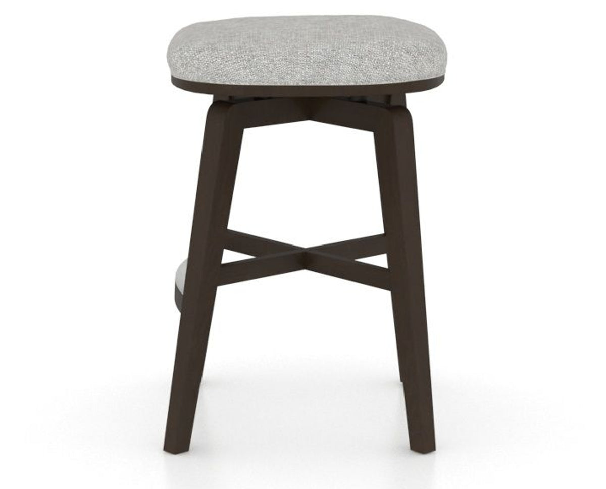 Canadel Stump Counter Stool in Davy's Grey, 7C Fabric, side view