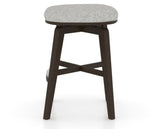 Canadel Stump Counter Stool in Davy's Grey, 7C Fabric, side view