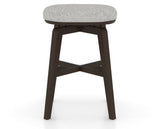 Canadel Stump Counter Stool in Davy's Grey, 7C Fabric, back view