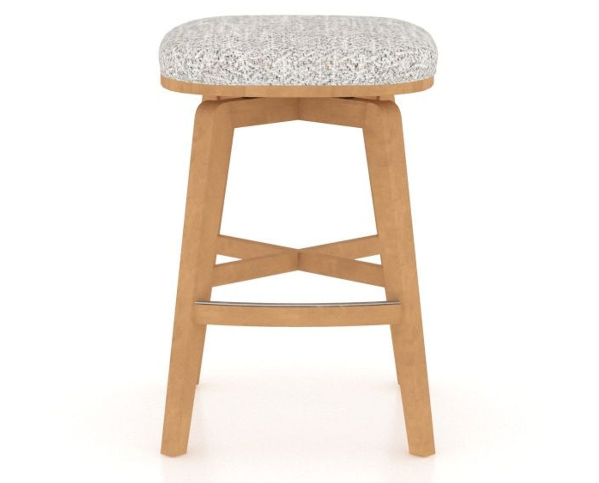 Canadel Stump Counter Stool in Caramel Washed, FP Crypton®, front view