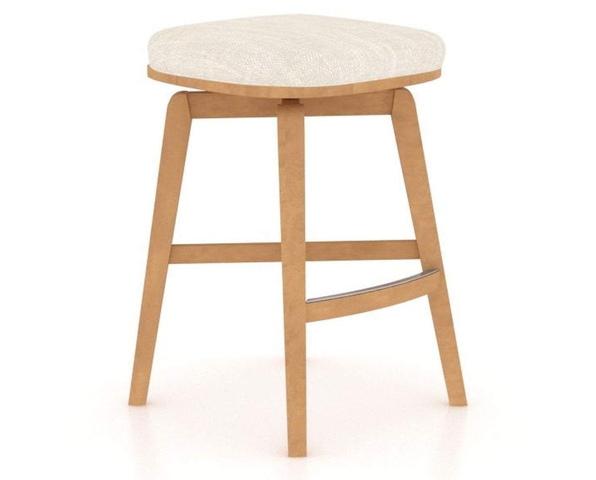 Canadel Stump Counter Stool in Caramel Washed, FT InsideOut®, three-quarter view