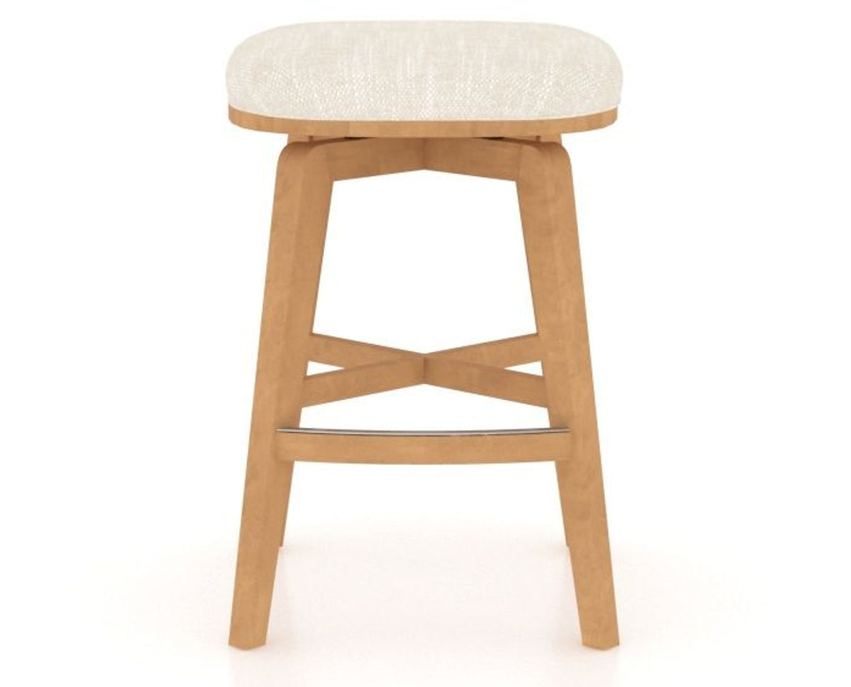 Canadel Stump Counter Stool in Caramel Washed, FT InsideOut®, front view