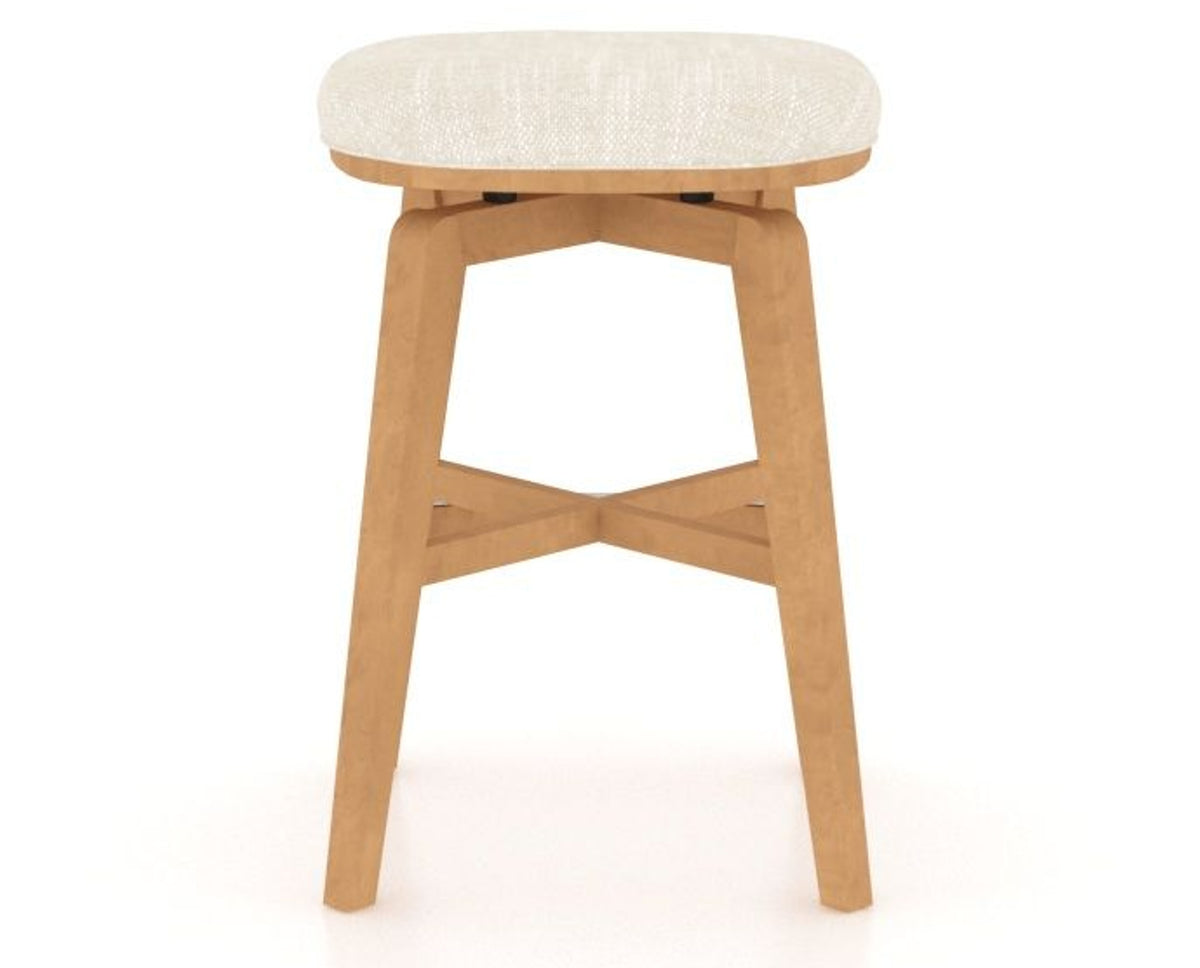Canadel Stump Counter Stool in Caramel Washed, FT InsideOut®, back view