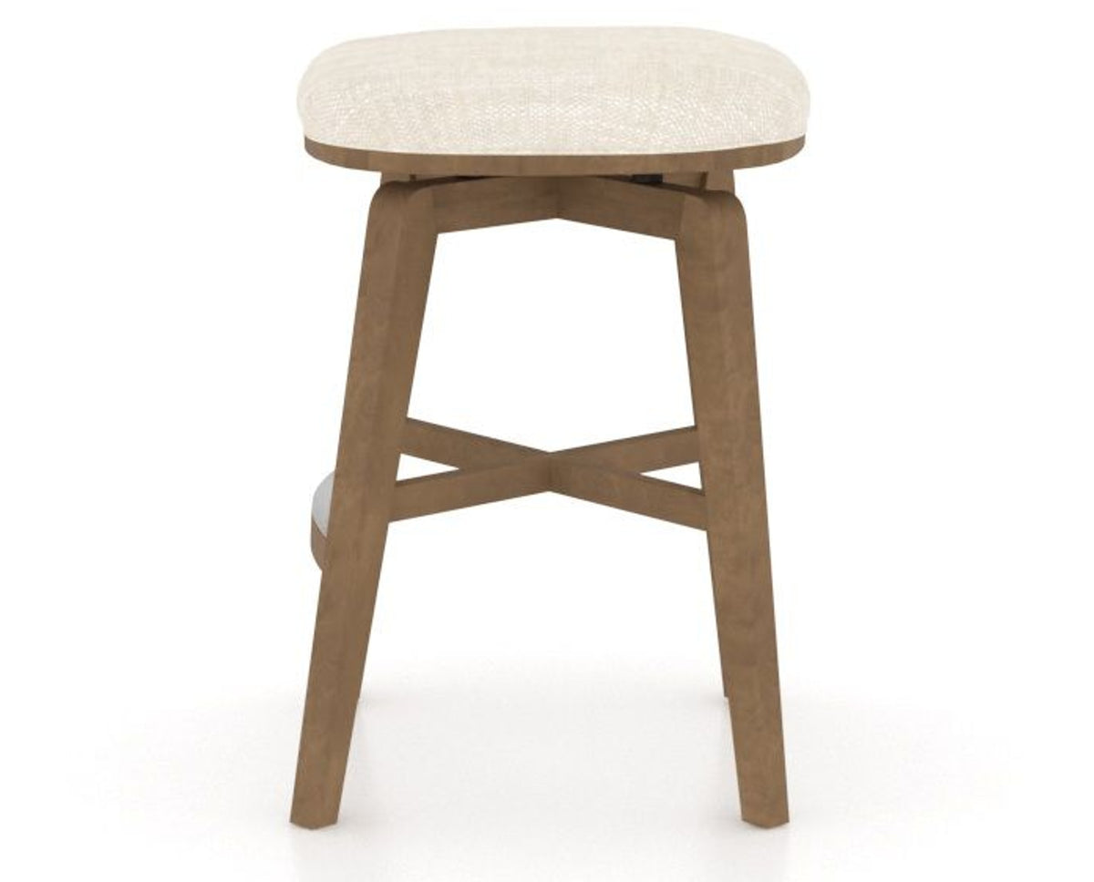 Canadel Stump Counter Stool in Pecan Washed, FT InsideOut®, side view