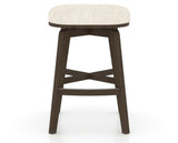 Canadel Stump Counter Stool in Hazelnut Washed, FT InsideOut®, front view