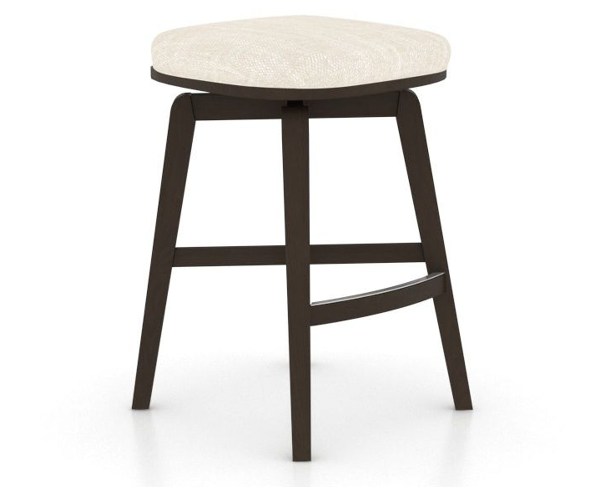 Canadel Stump Counter Stool in Davy's Grey, FT InsideOut®, three-quarter view