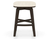 Canadel Stump Counter Stool in Davy's Grey, FT InsideOut®, front view