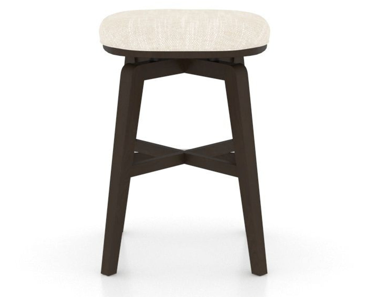Canadel Stump Counter Stool in Davy's Grey, FT InsideOut®, back view