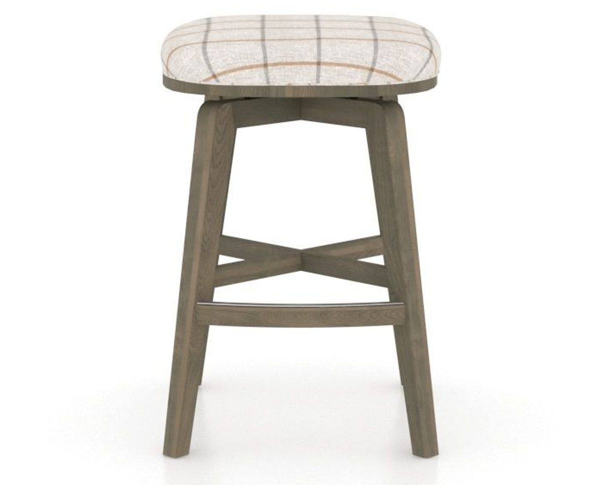 Canadel Stump Counter Stool in Shadow, OZ Fabric, front view