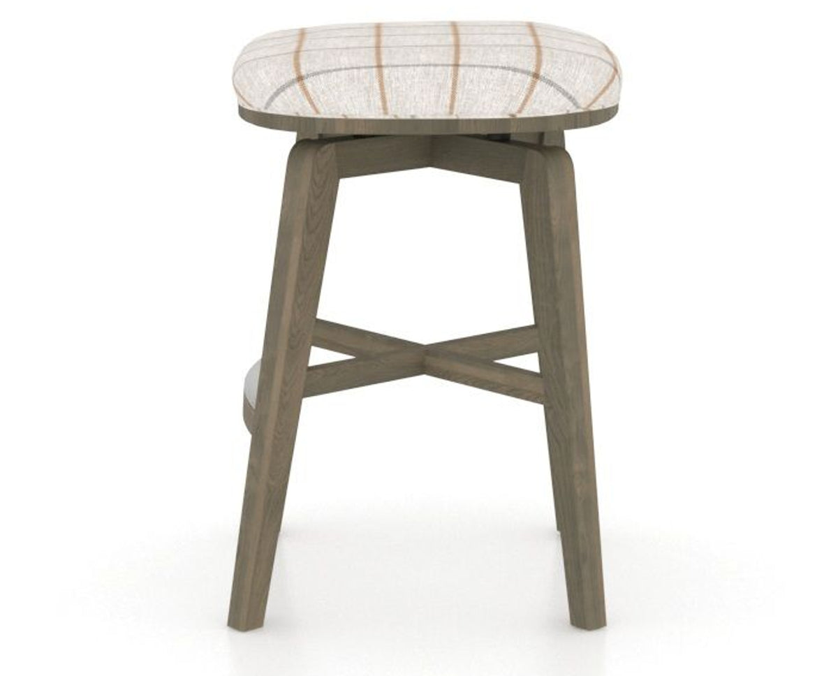 Canadel Stump Counter Stool in Shadow, OZ Fabric, side view