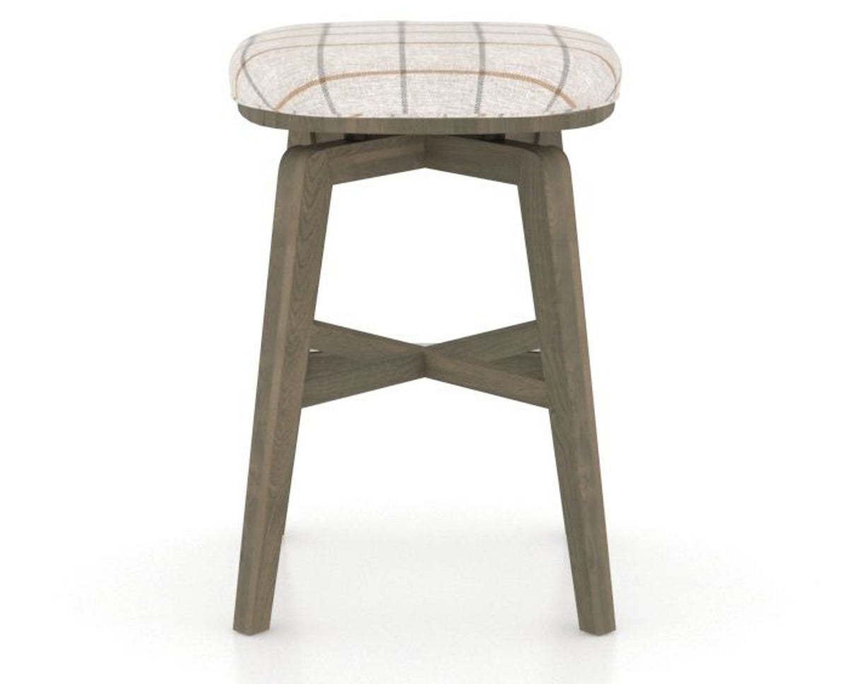 Canadel Stump Counter Stool in Shadow, OZ Fabric, back view
