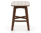 Canadel Stump Counter Stool in Cognac Washed, OZ Fabric, front view