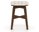 Canadel Stump Counter Stool in Cognac Washed, OZ Fabric, back view