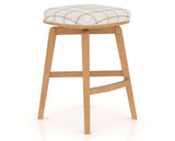 Canadel Stump Counter Stool in Caramel Washed, OZ Fabric, three-quarter view