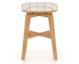 Canadel Stump Counter Stool in Caramel Washed, OZ Fabric, back view
