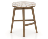 Canadel Stump Counter Stool in Pecan Washed, OZ Fabric, three-quarter view