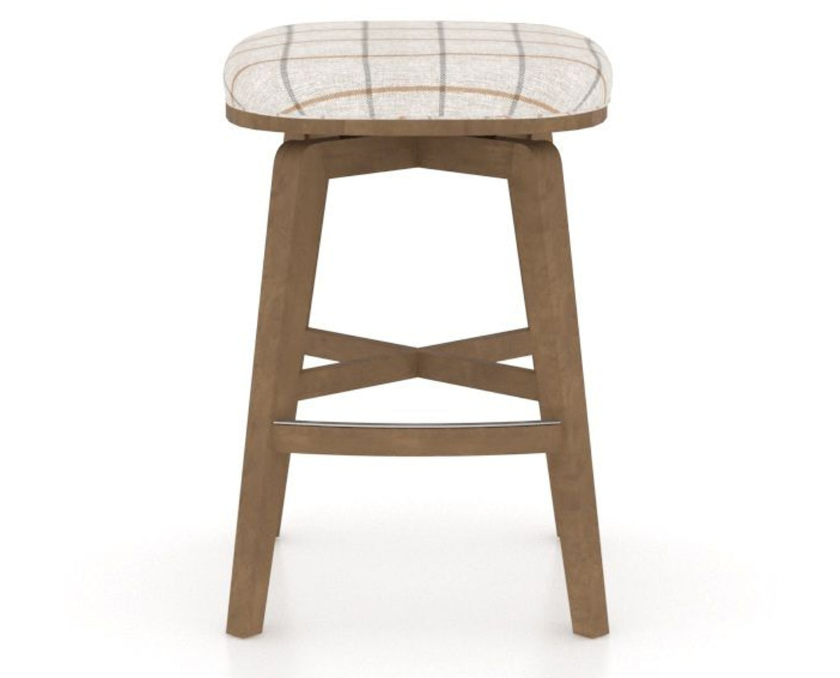 Canadel Stump Counter Stool in Pecan Washed, OZ Fabric, front view