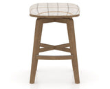 Canadel Stump Counter Stool in Pecan Washed, OZ Fabric, front view