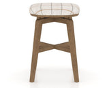 Canadel Stump Counter Stool in Pecan Washed, OZ Fabric, back view