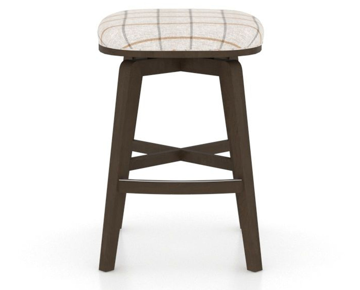 Canadel Stump Counter Stool in Hazelnut Washed, OZ Fabric, front view